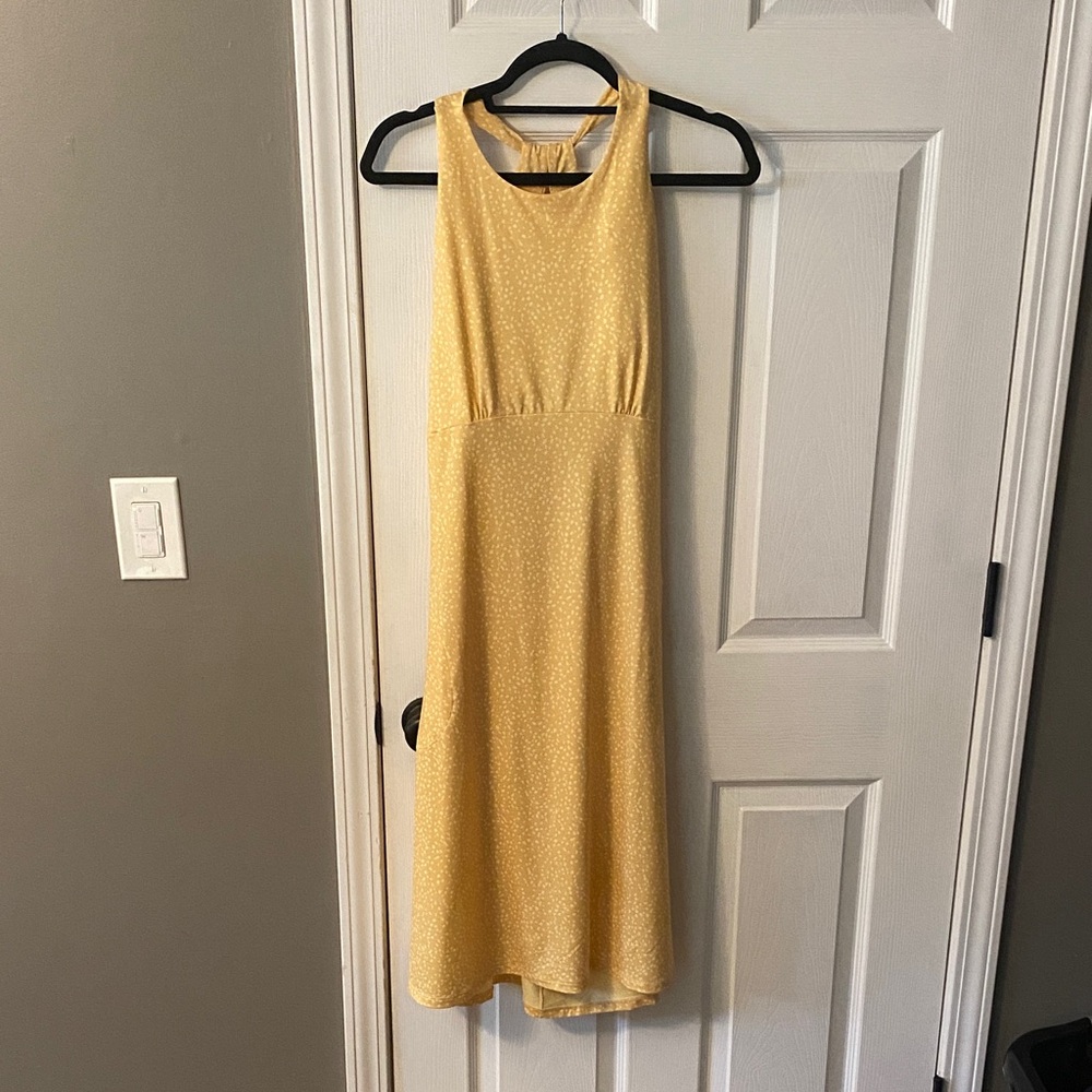 Prana Yellow High Neck Jewel Lake Dress